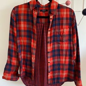 Madewell classic flannel button up shirt